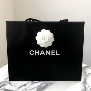 Chanel Shopping Gift Bag w/ Camelia flower sticker